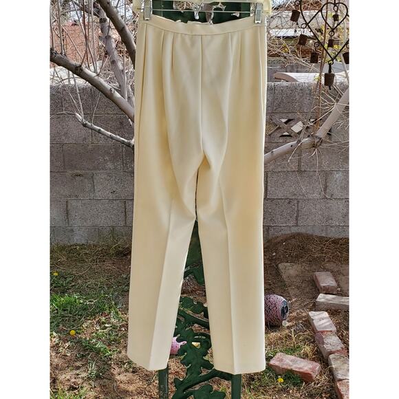 Vintage Loft Knit Pant Suit Womens 2P Ivory Cream Sleeveless Knit Tank Retro 50s - Picture 7 of 16